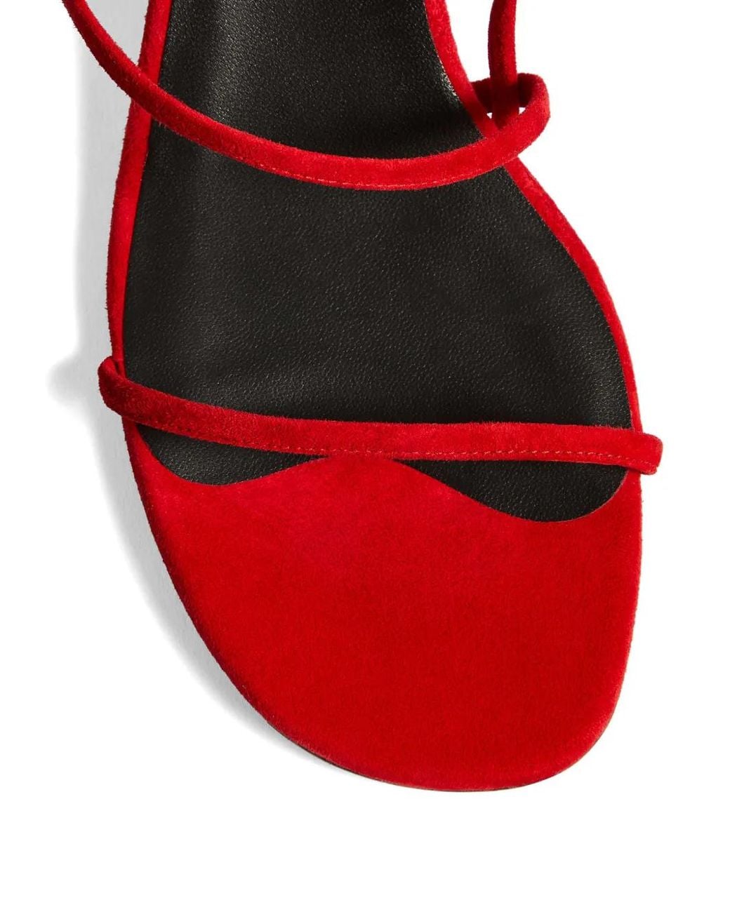 Khaite Red Loop Kitten Heel Sandals