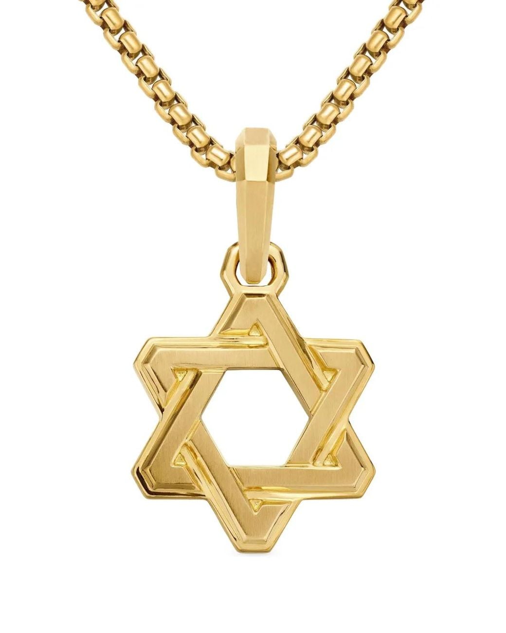 David Yurman Metallic 18Kt Deco Star Of David Pendant (24Mm) for men