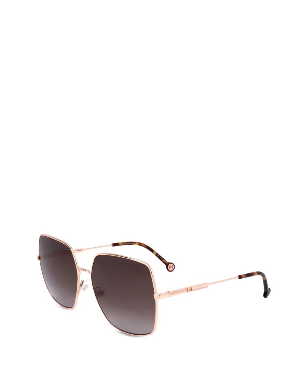 Carolina Herrera Metallic Lunettes De Soleil À Monture Carrée