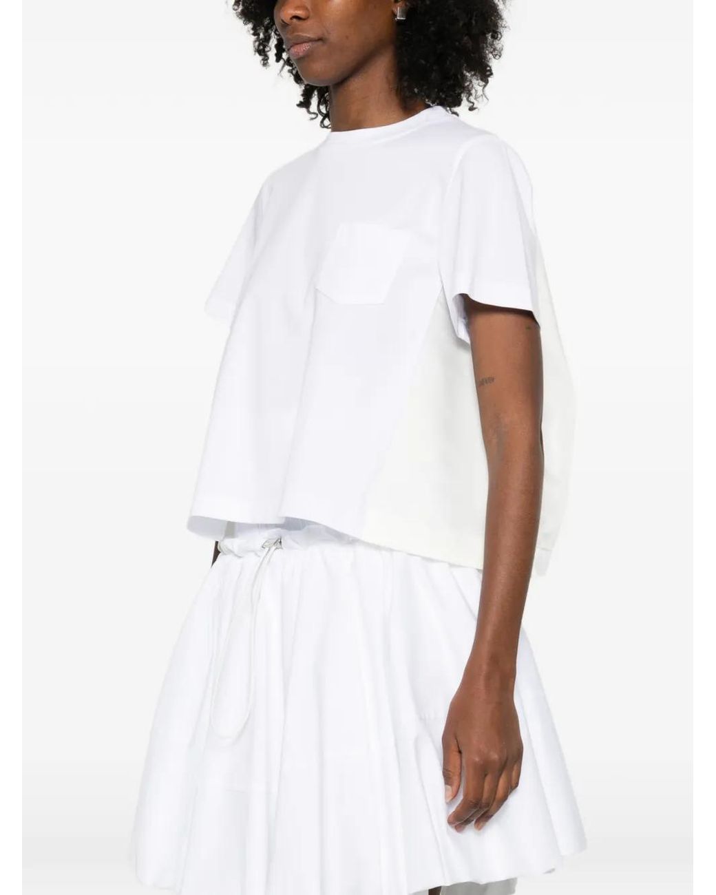 Sacai White Chest-Pocket T-Shirt