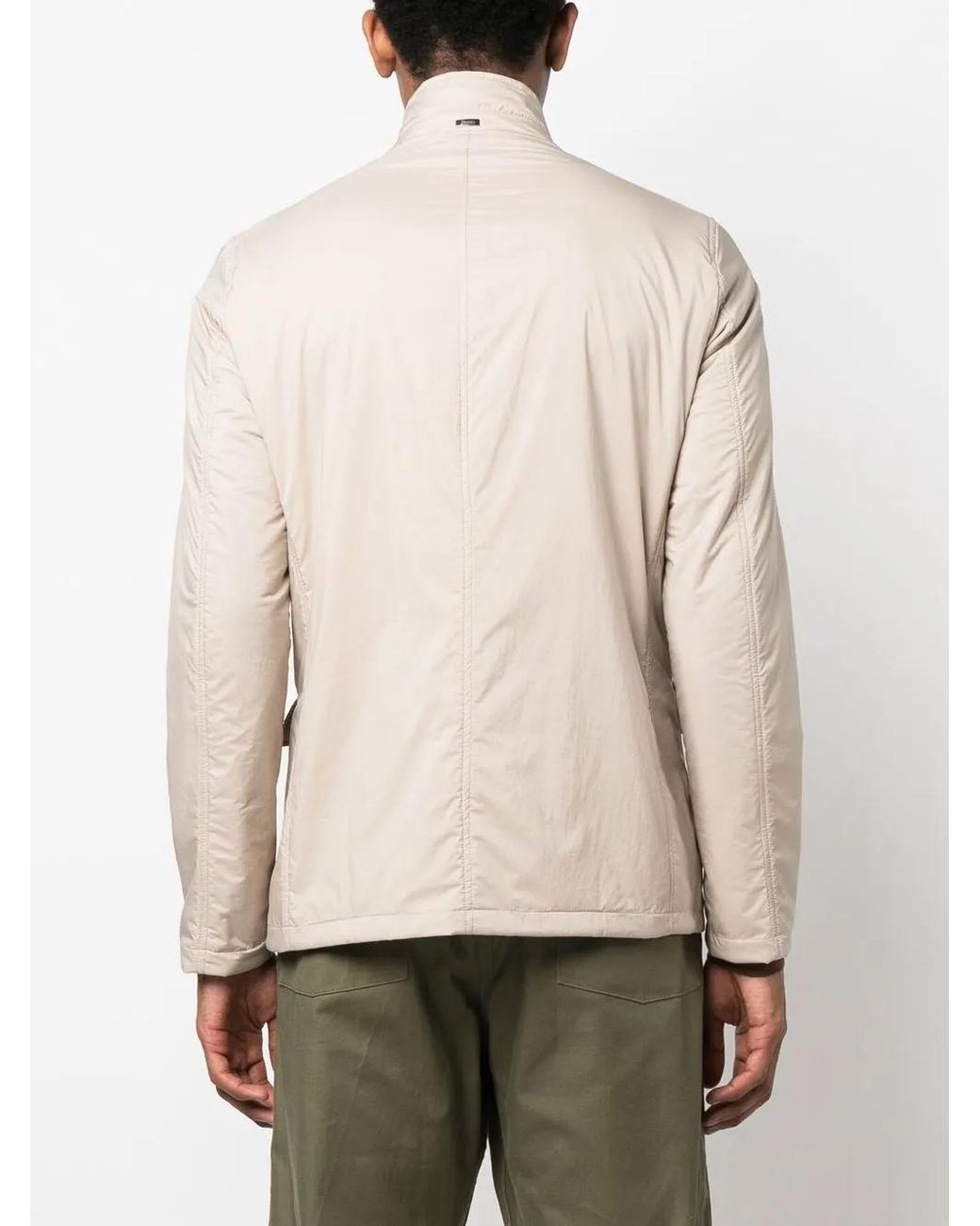 Herno Natural Nylon Single-breasted Jacket for men