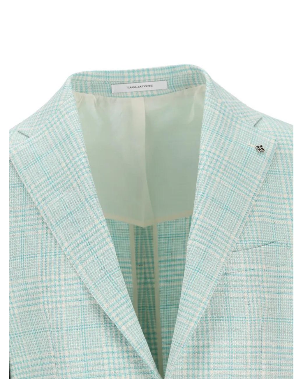 Tagliatore Green Checked Blazer for men