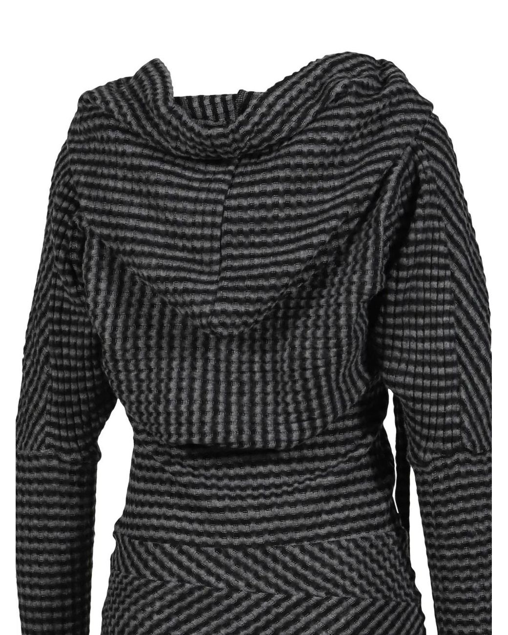 Nφdress Black Striped Asymmetric Dress