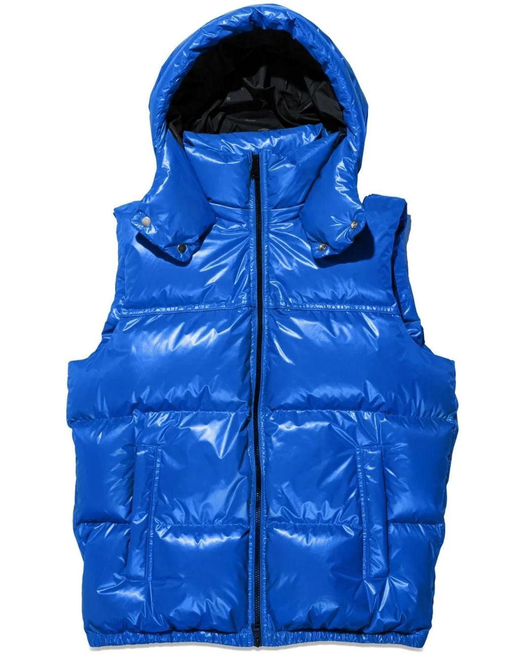 Purple Brand Blue Logo-Print Padded Gilet for men