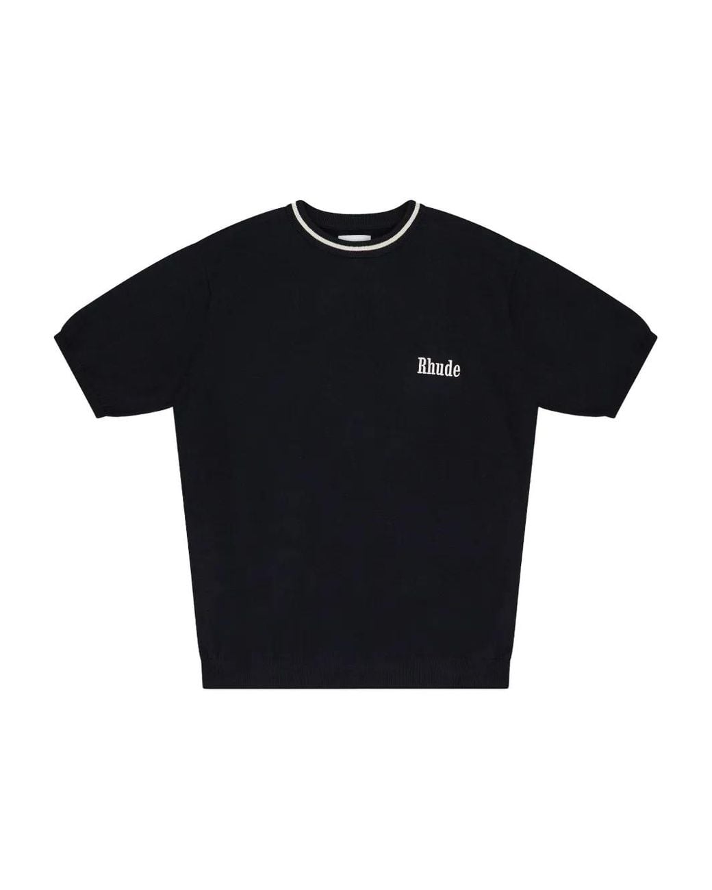 Rhude Black T-Shirt À Détail De Logo for men