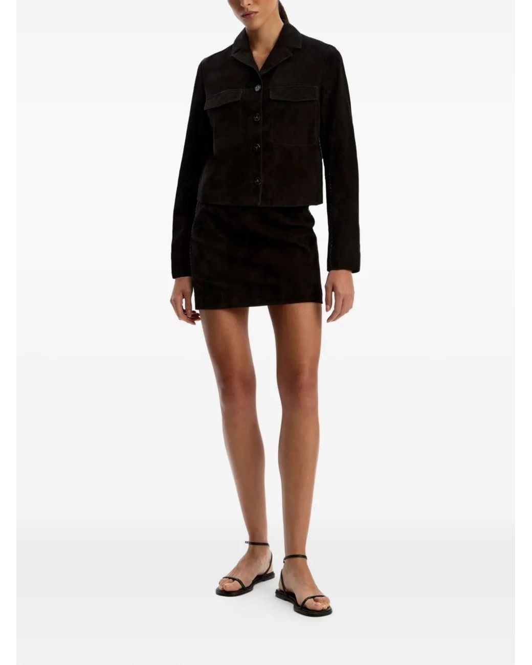 12 STOREEZ Black Suede Jacket
