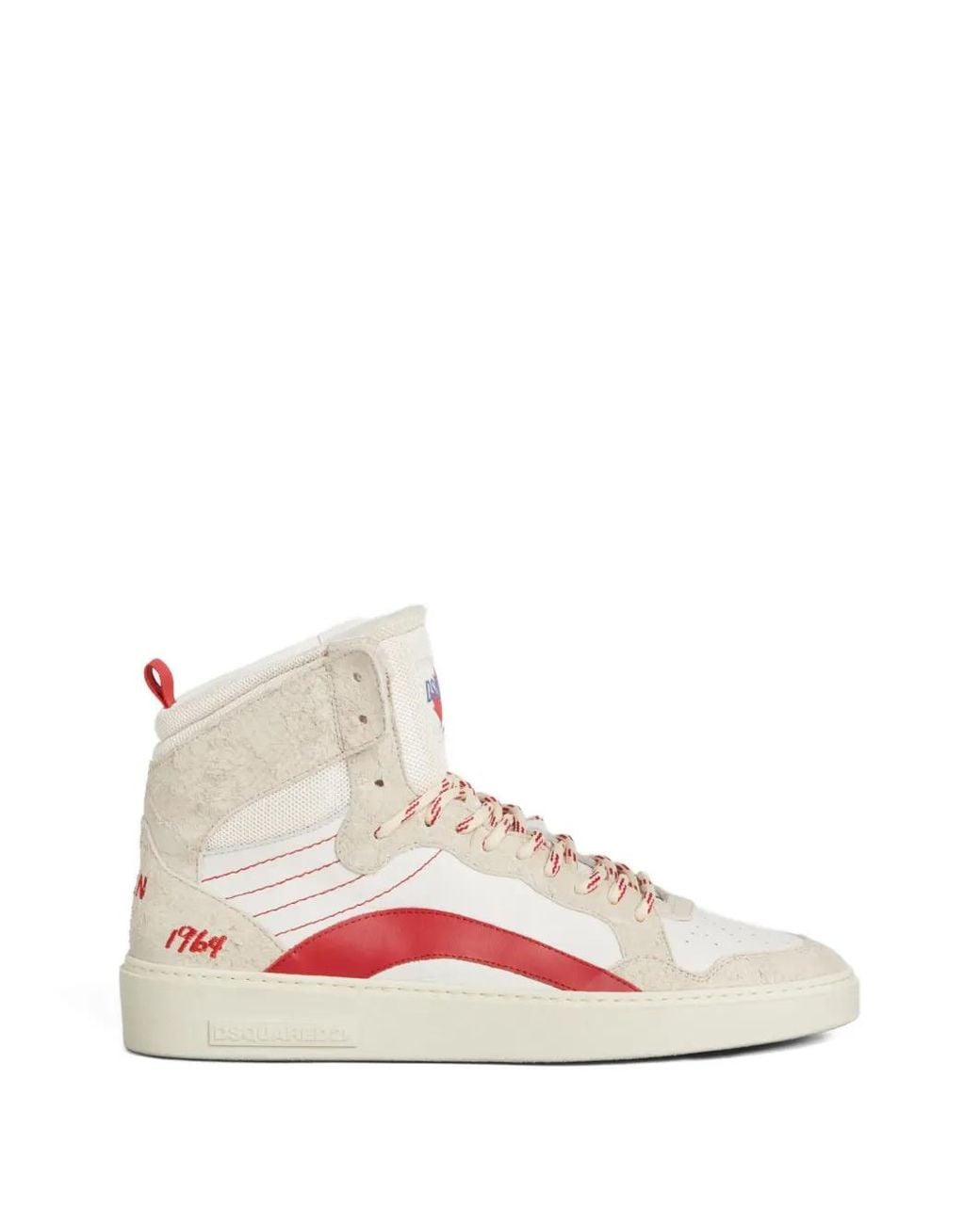 DSquared² Pink High-Top Lace-Up Sneakers for men