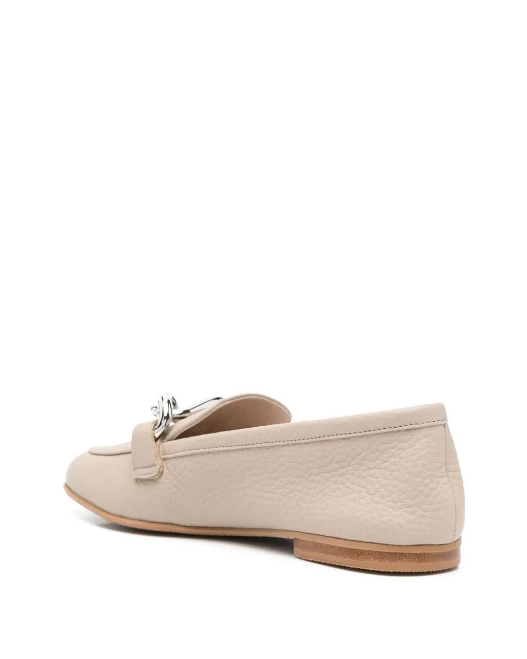 Casadei Natural Chain-Detail Loafers