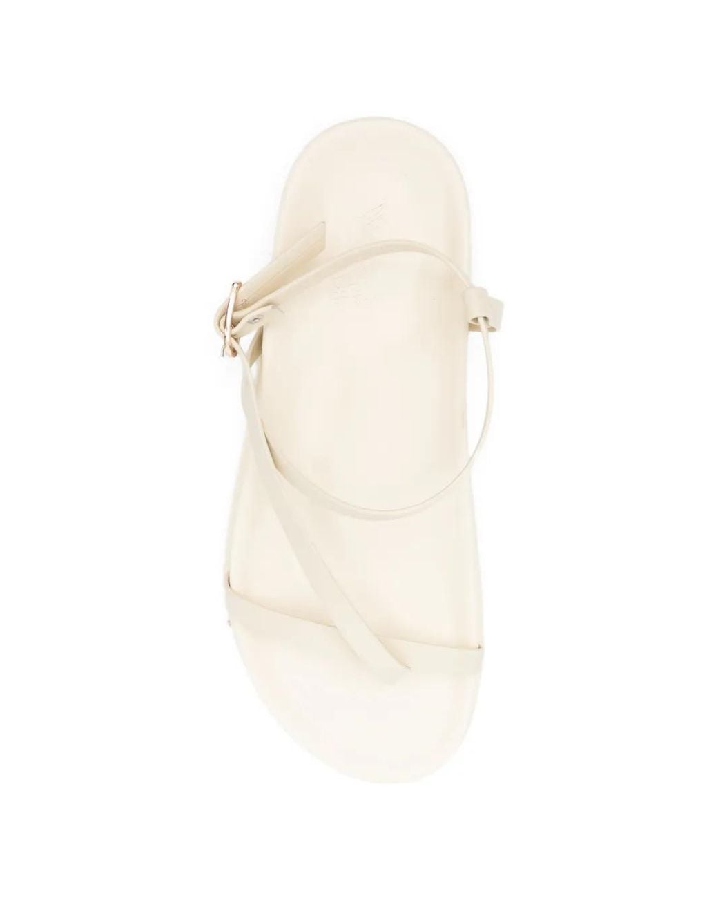 Ancient Greek Sandals White "Aimilia" Flat Sandals