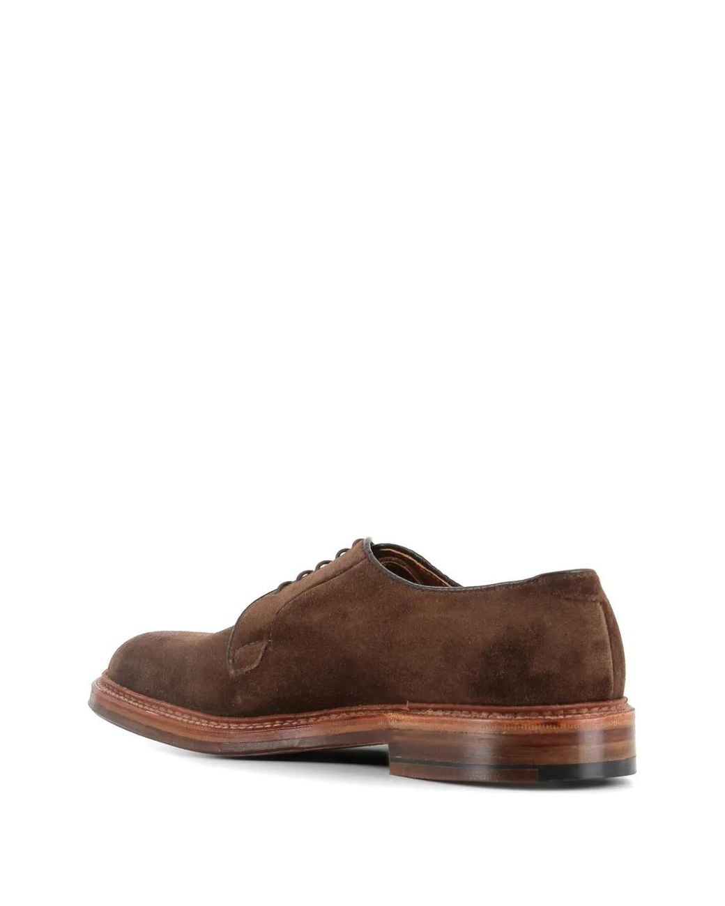 Alden Brown Blucher Suede Derby Shoes for men