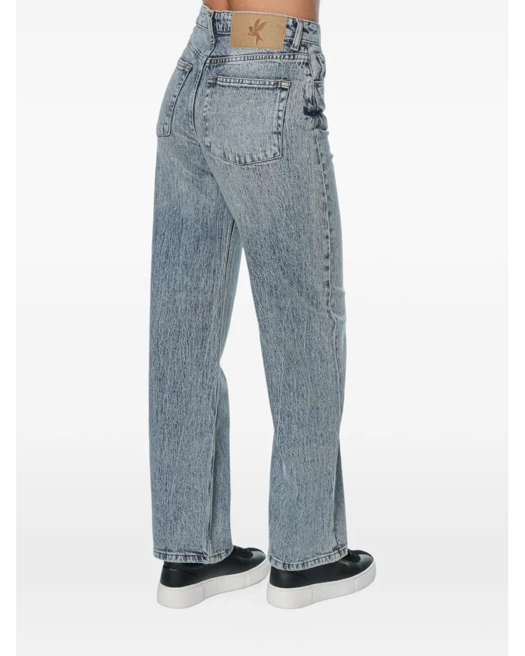 One Teaspoon Blue Icon High-Waist Straight-Leg Jeans
