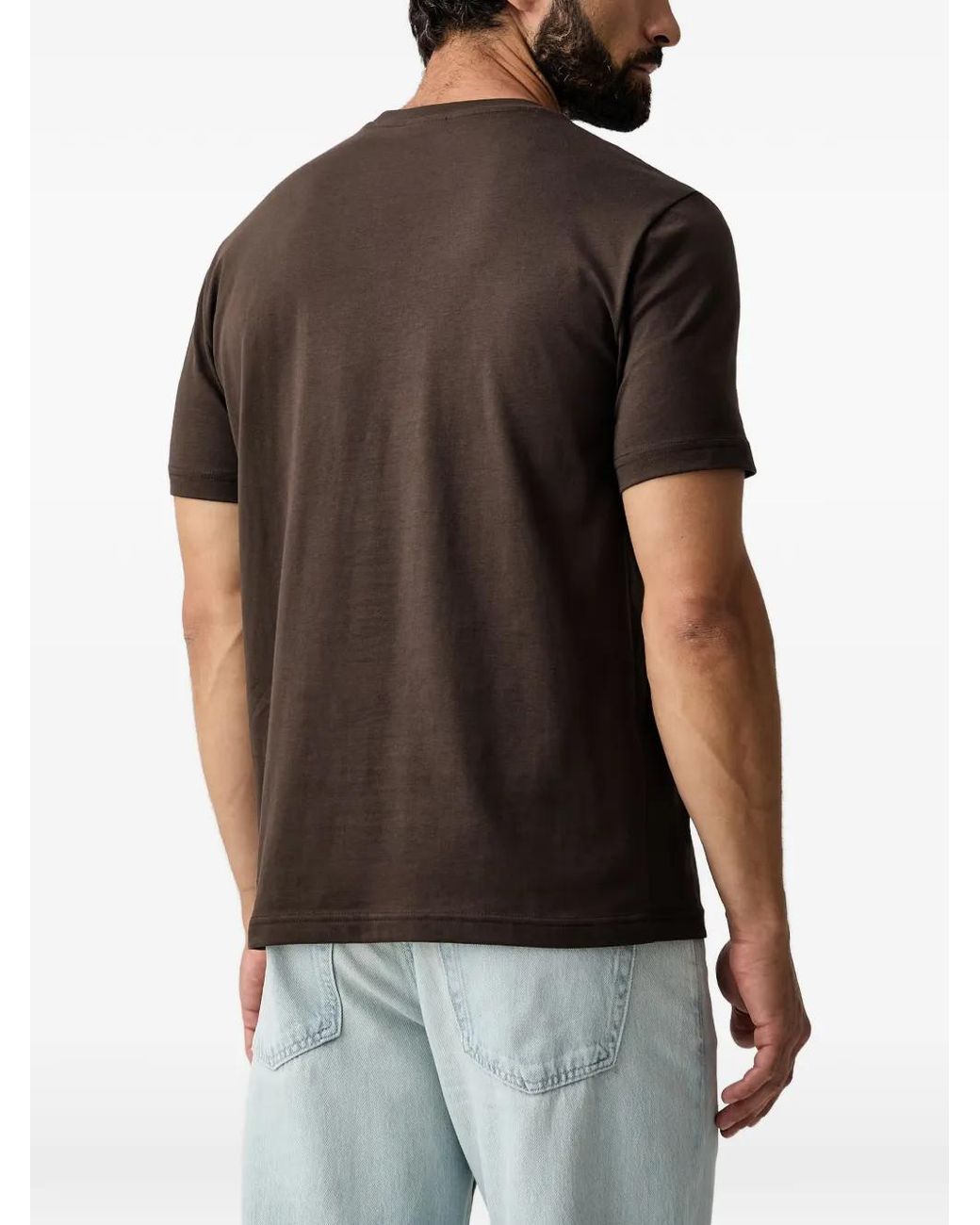 EA7 Black Logo-Patch T-Shirt for men