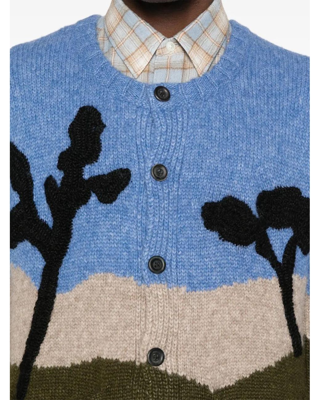 BAZISZT Blue Baobab Cardigan for men