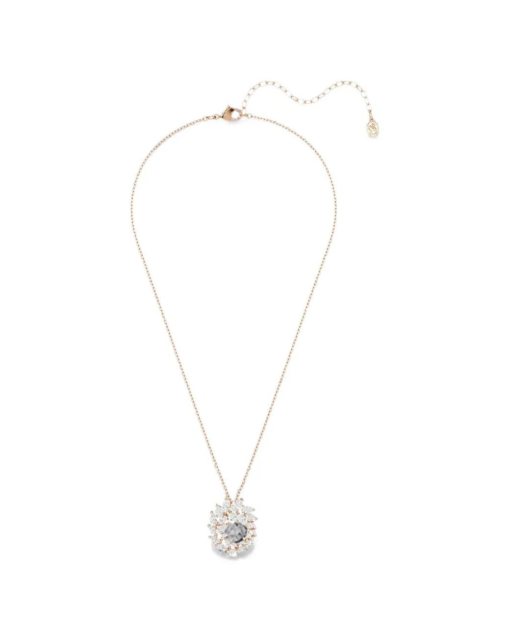 Swarovski White Wreath-Pendant Necklace