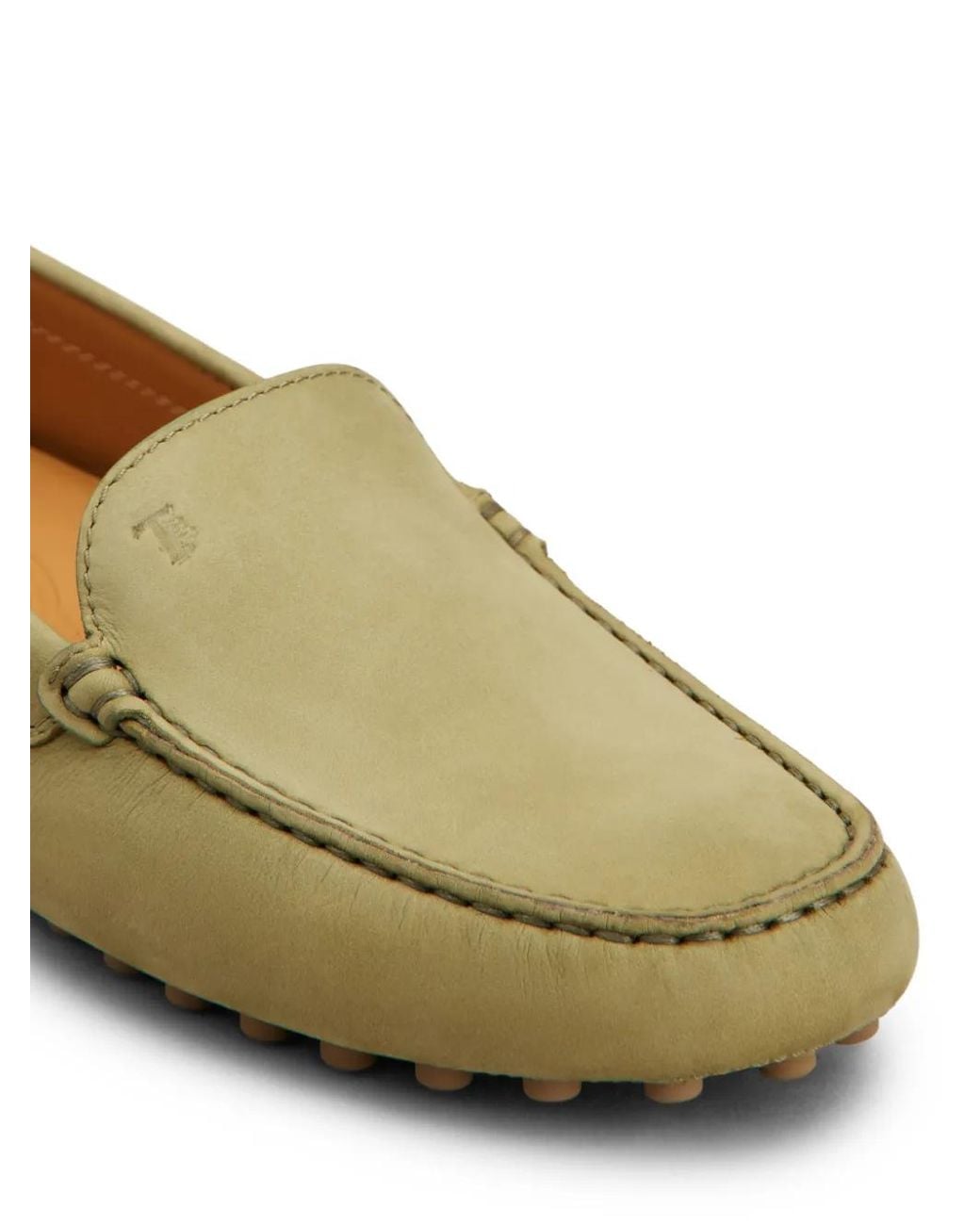 Tod's Green Metal Dots Gommino Loafers