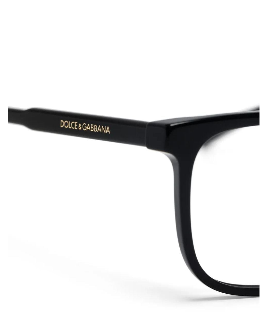 Dolce & Gabbana Black Rectangular-Frame Glasses for men
