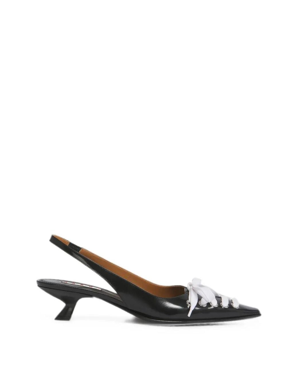 Marni Black Escarpins En Cuir Kat Slingback