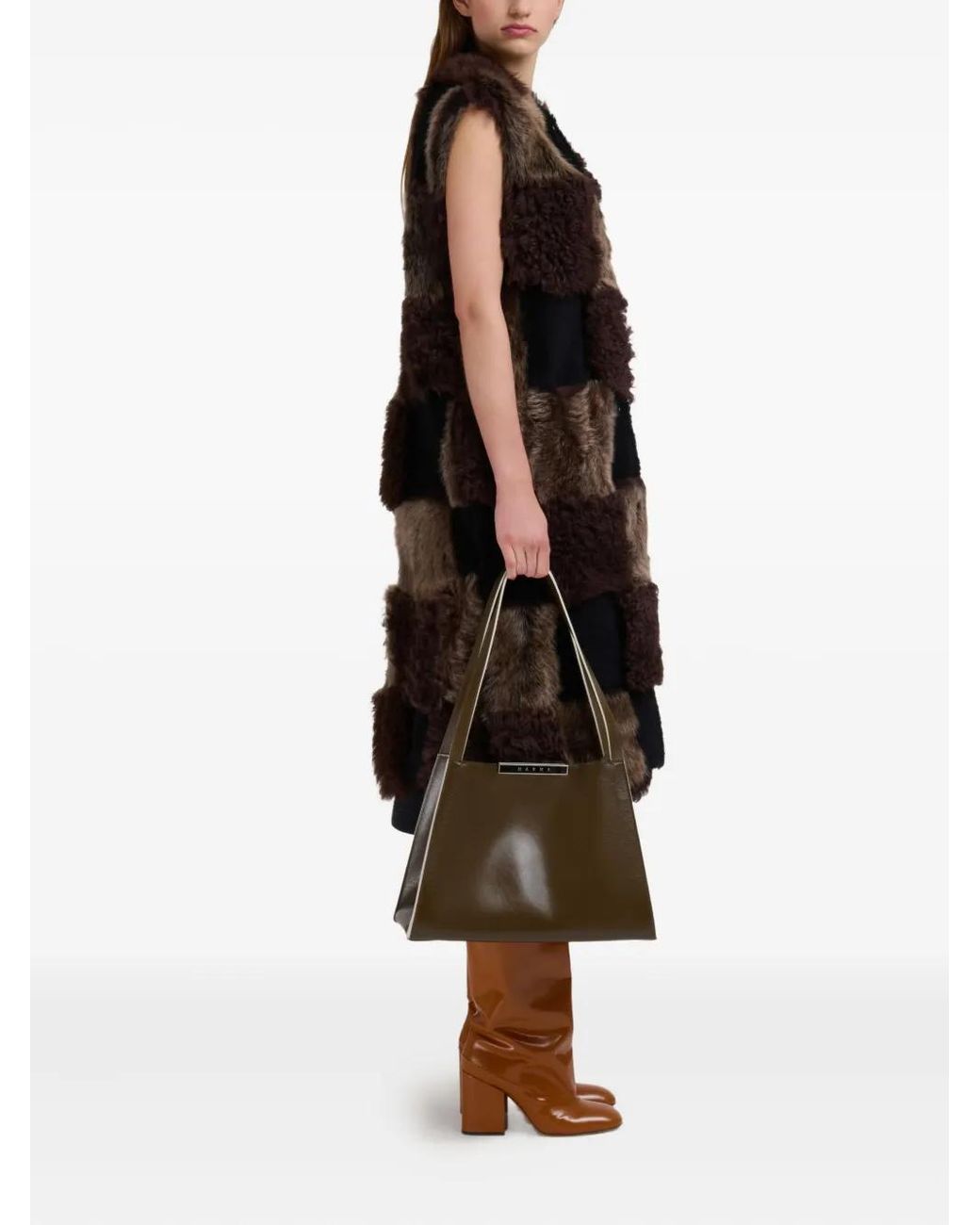 Marni Brown Tote Ew Small Bag