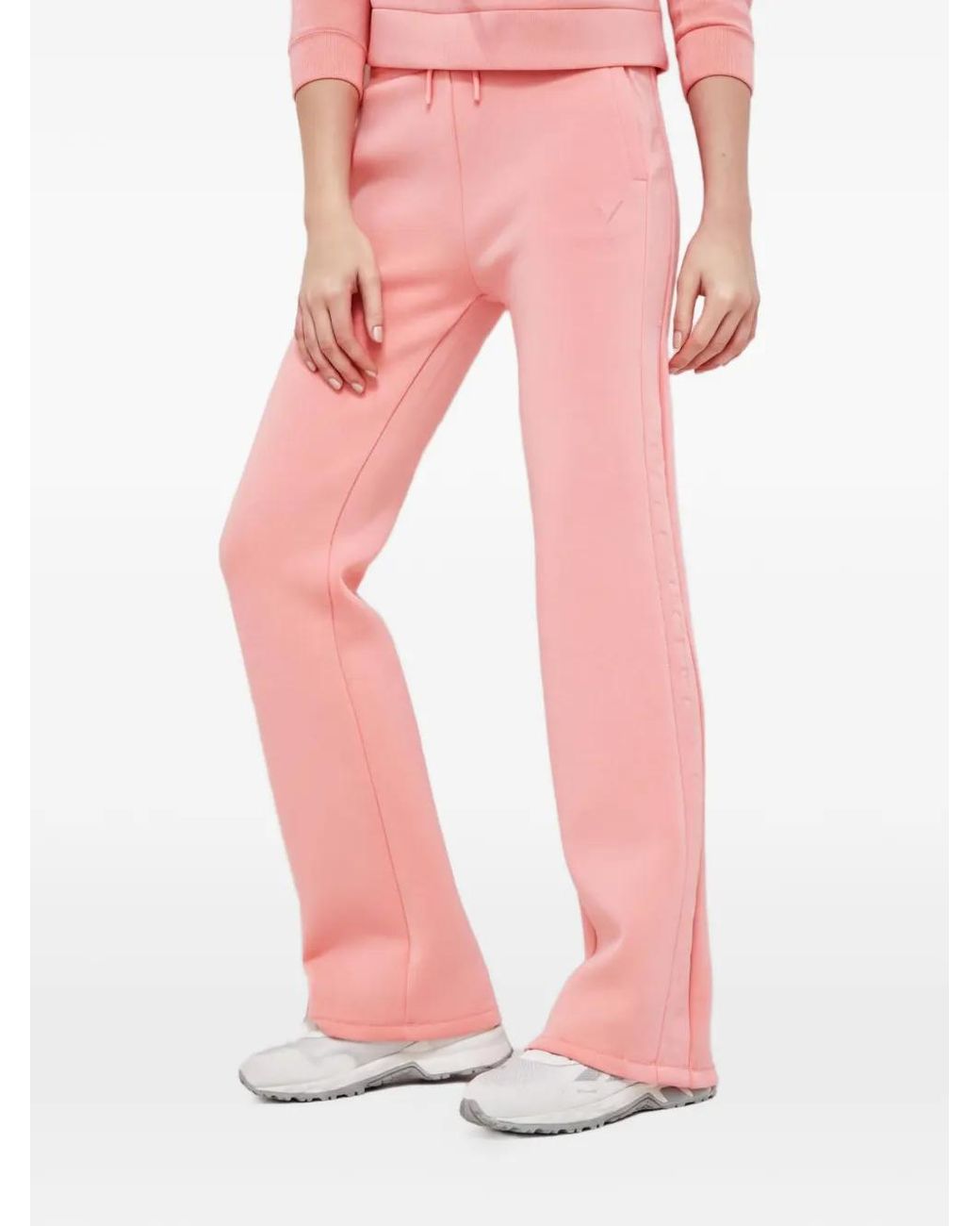 Guess Pink Logo-Embossed Drawstring Track Pants