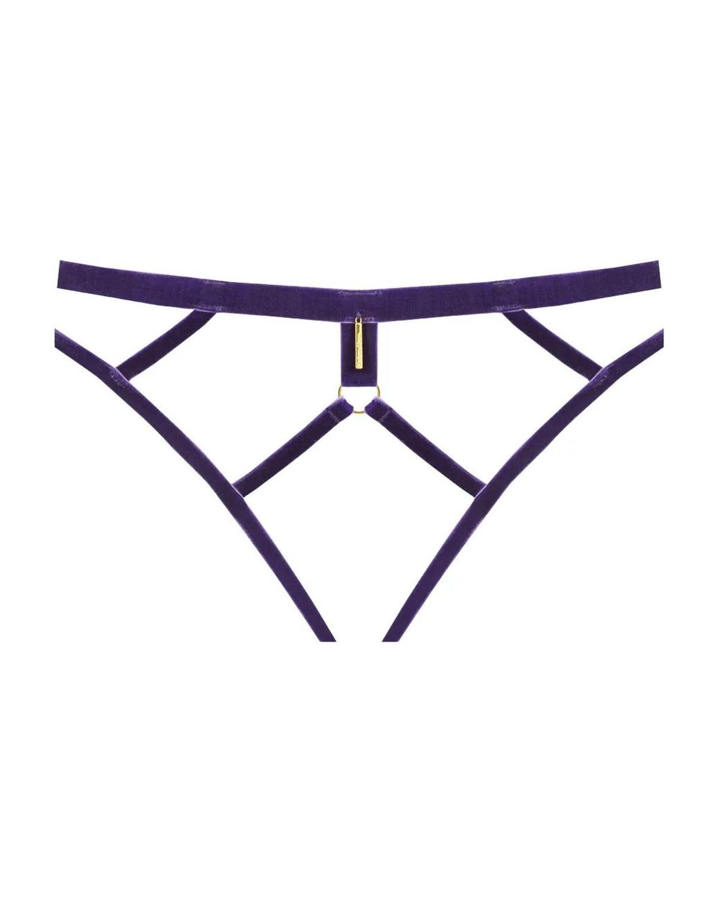 Maison Close Fluwelen Slip in het Blue