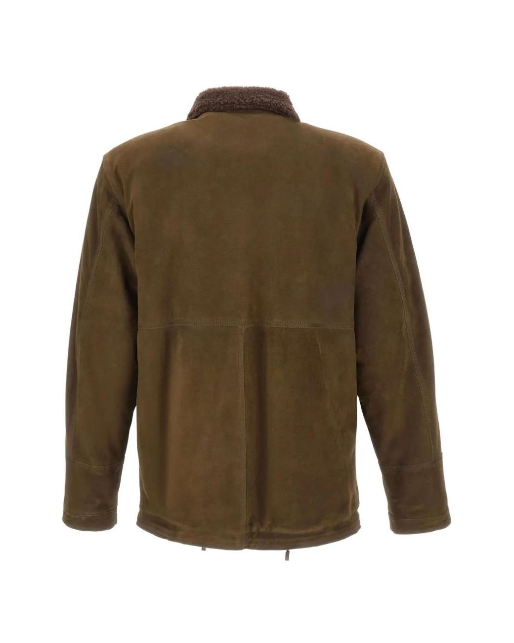 Volfagli Green Brera Buccio Suede Jacket for men