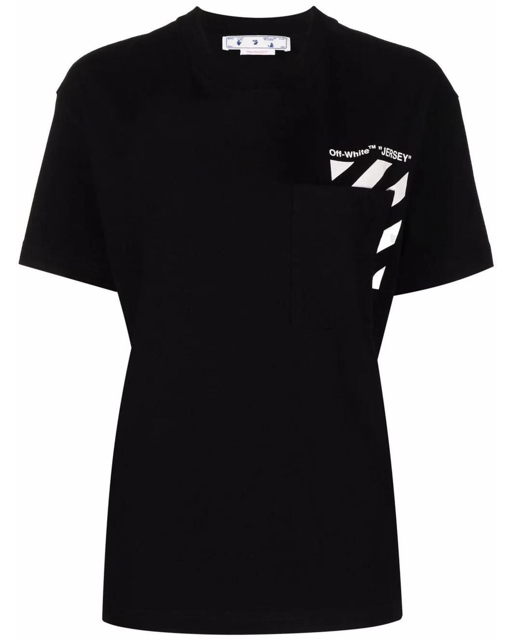 Off-White c/o Virgil Abloh Black 'Jersey' Print Short-Sleeve T-Shirt
