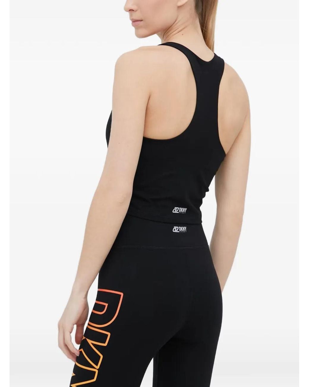 DKNY Black Racerback Crop Top