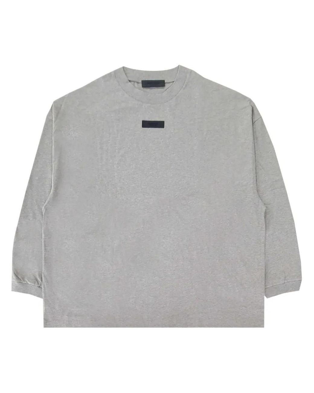 Fear Of God Gray Logo-Appliqué Cotton T-Shirt for men