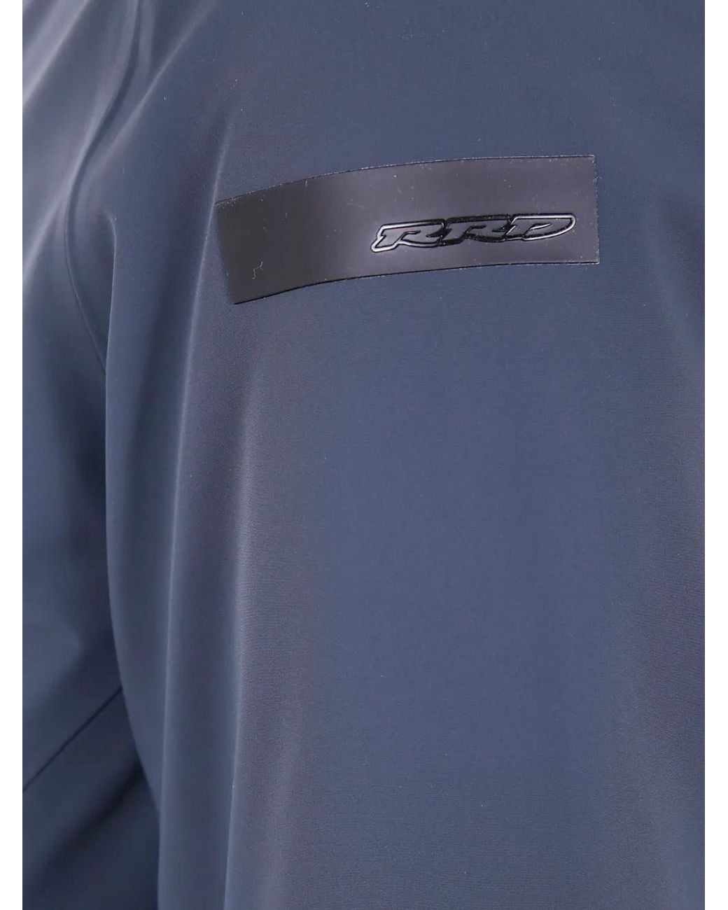 Rrd Blue Button-Fastening Logo-Plaque Coat for men