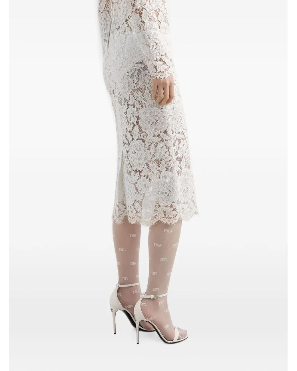 Dolce & Gabbana White Midi Dresses