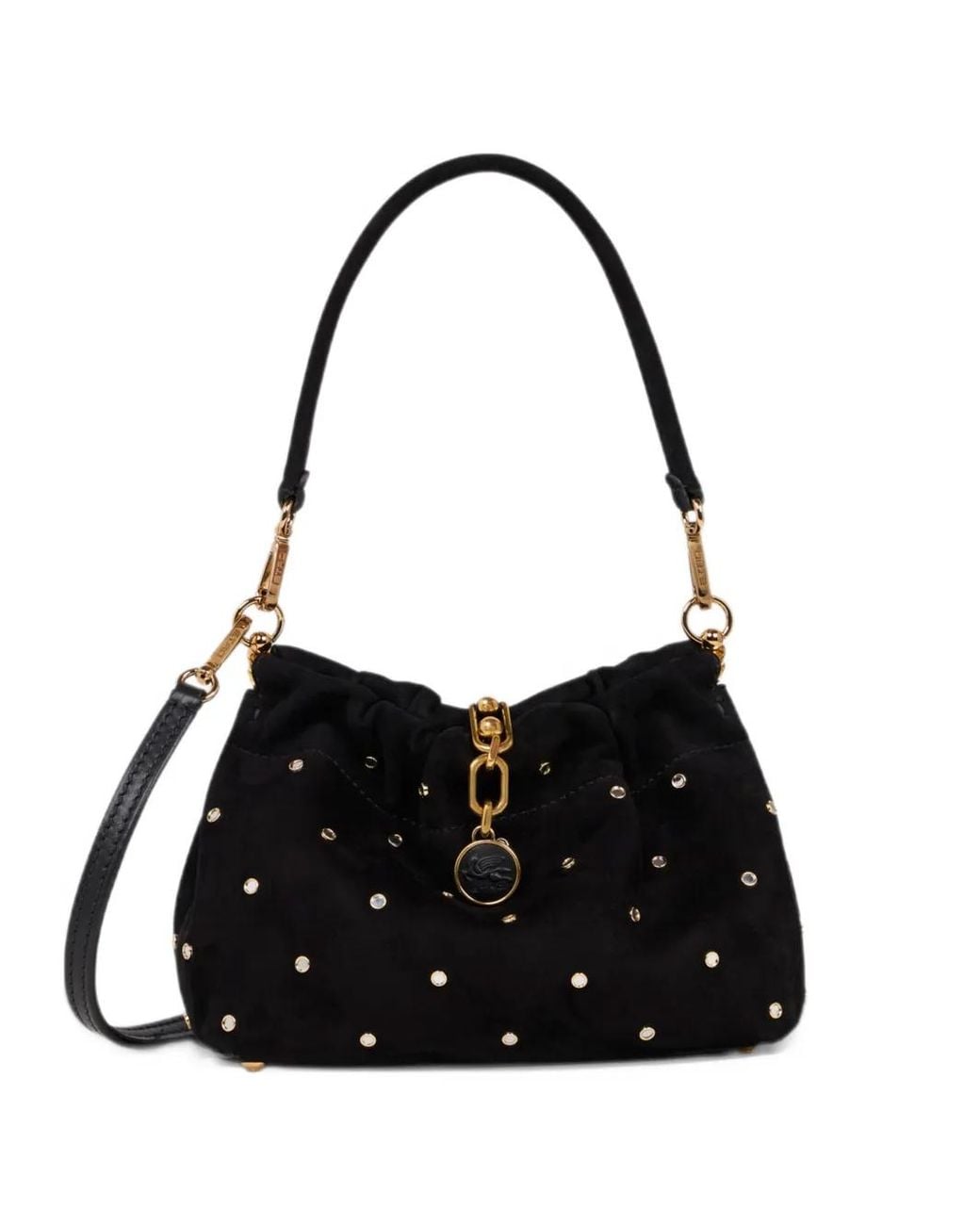Etro Black Small Vela Blossom Bag