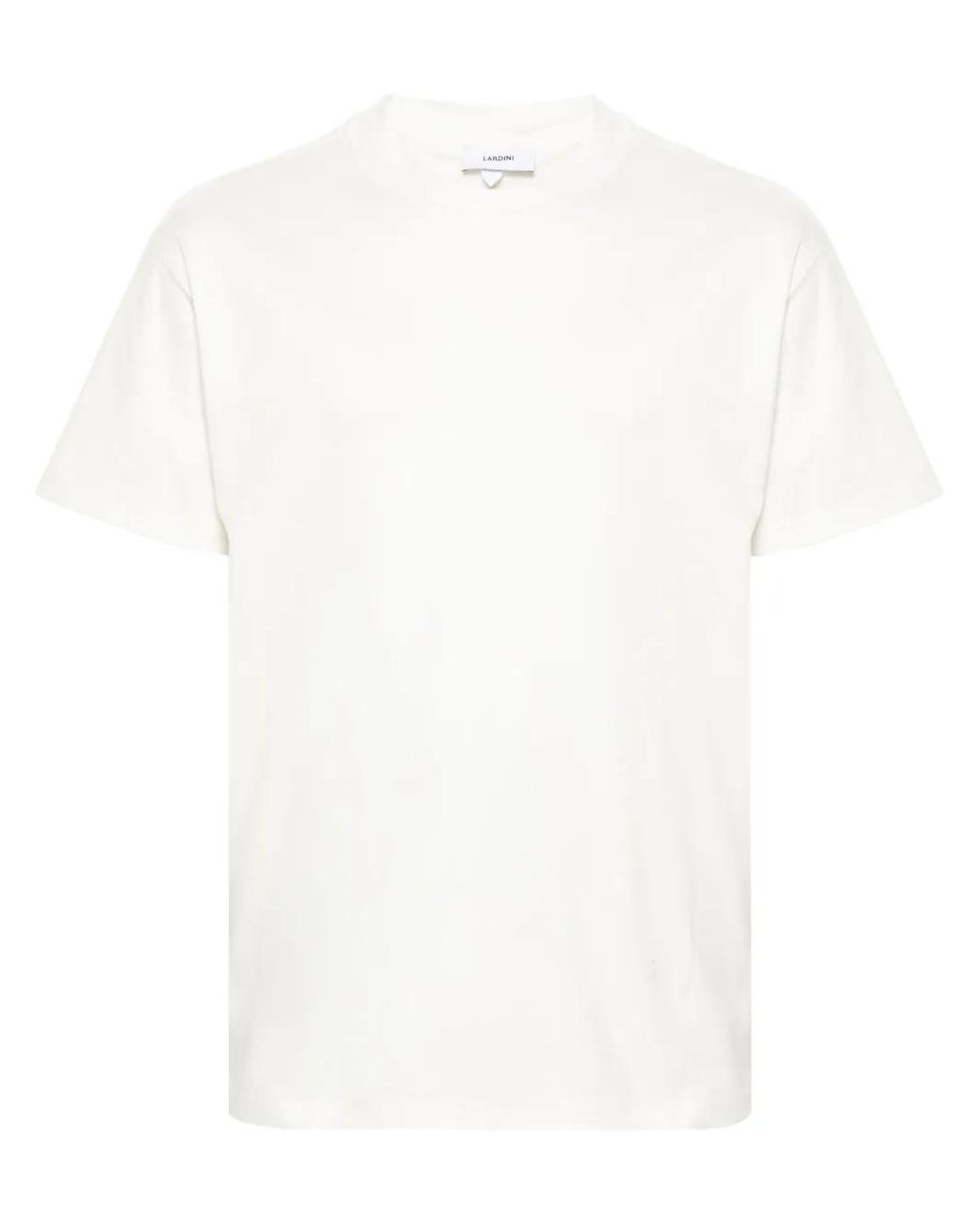Lardini White Crew-Neck Cotton T-Shirt for men