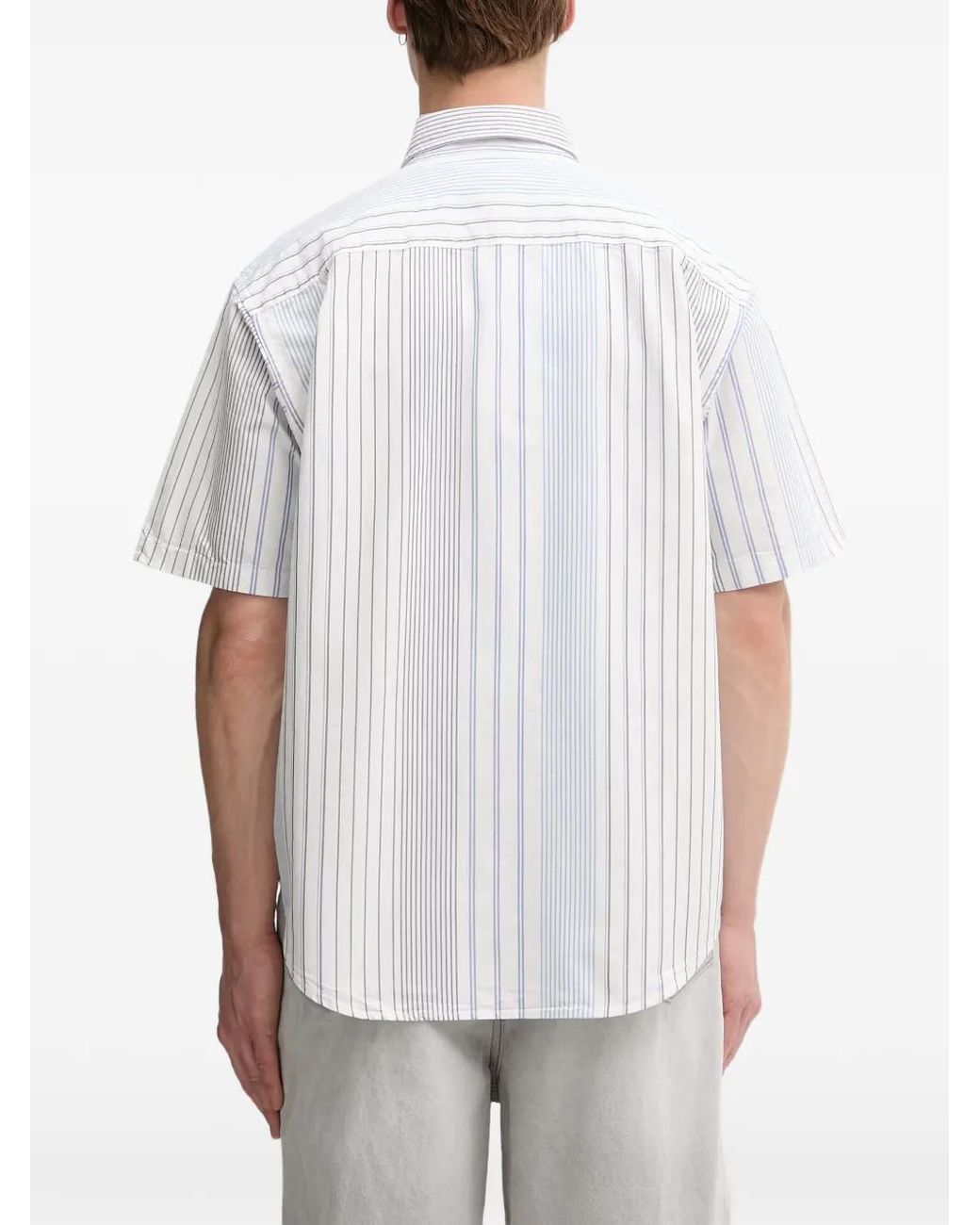 Camicia A Righe di Beams Plus in White da Uomo