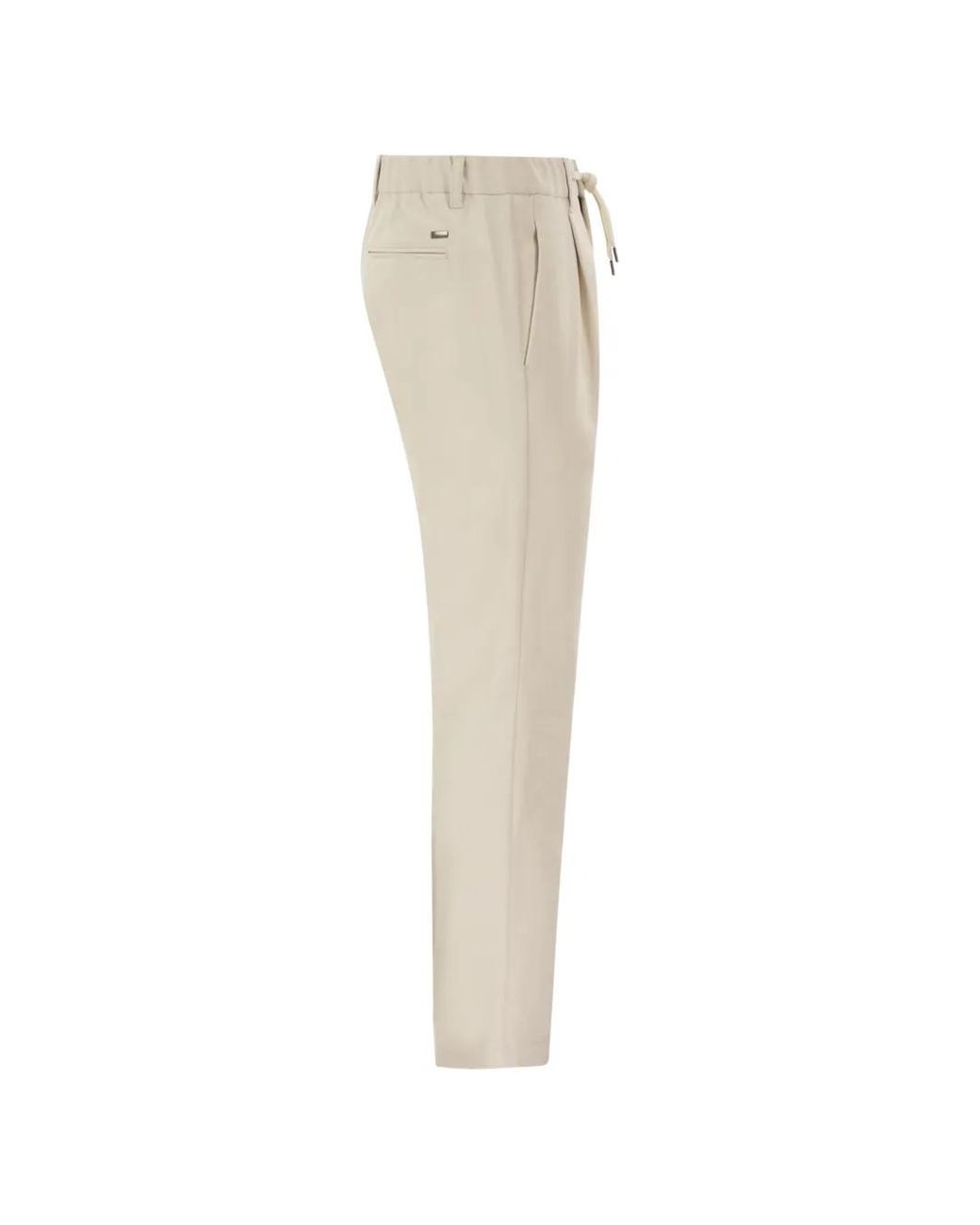 Herno Natural Drawstring Tapered Trousers for men