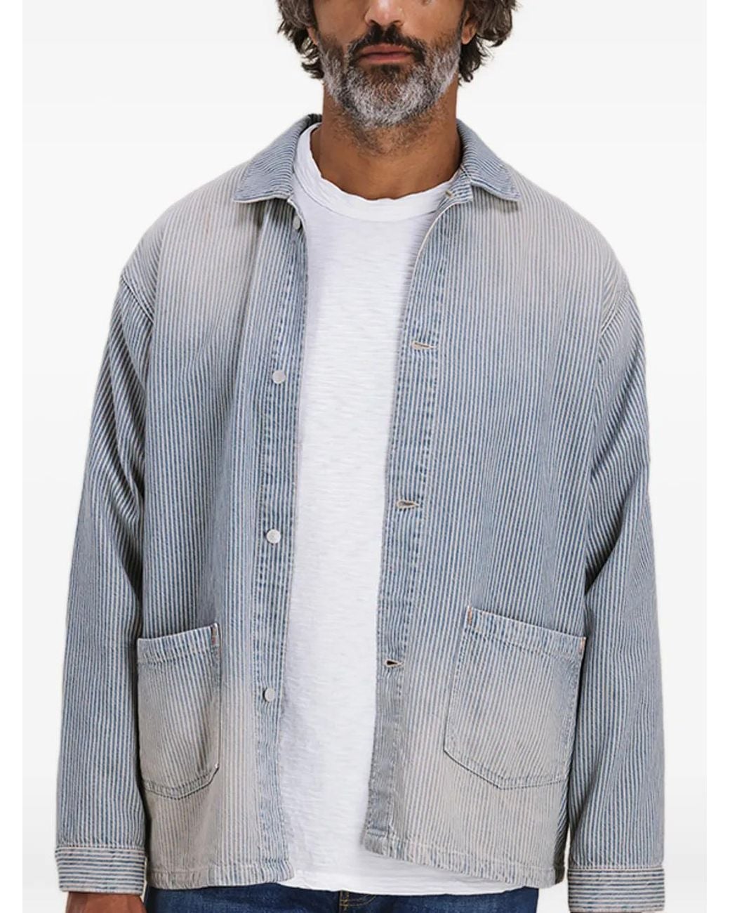 Fortela Blue Patch-Pocket Jacket for men