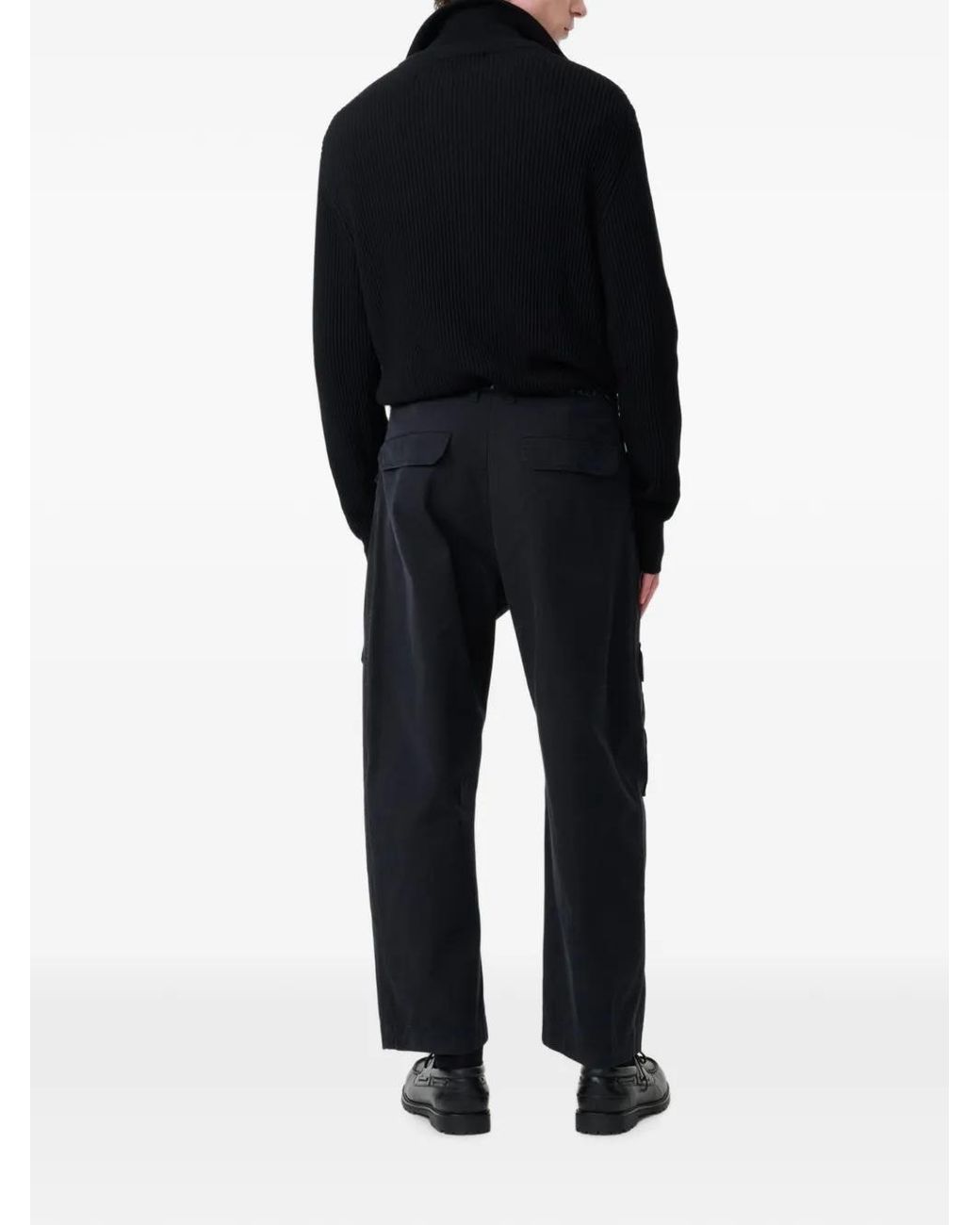Studio Nicholson Black Oran Ribbed Cardigan for men
