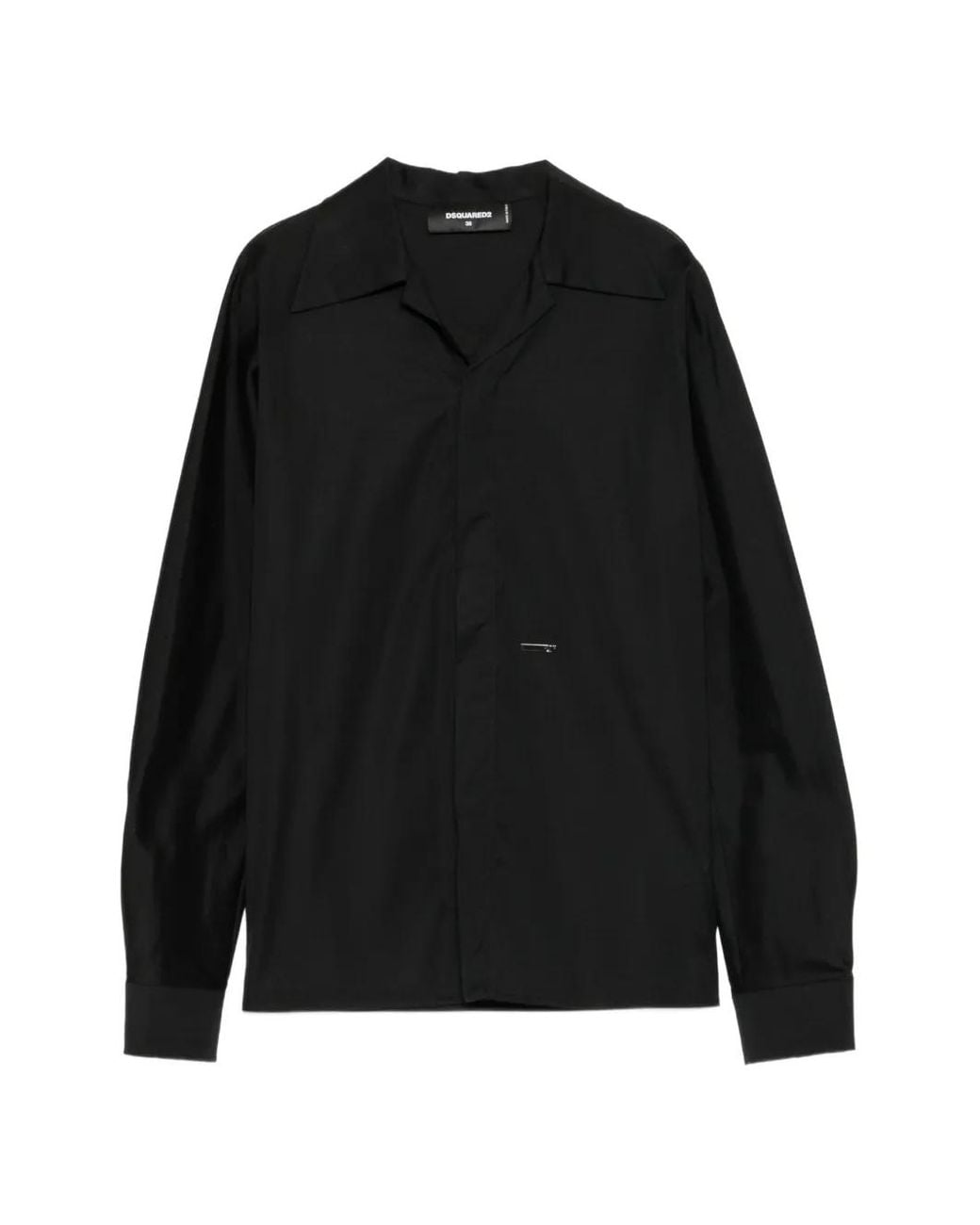DSquared² Black Logo-Plaque Long-Sleeve Shirt