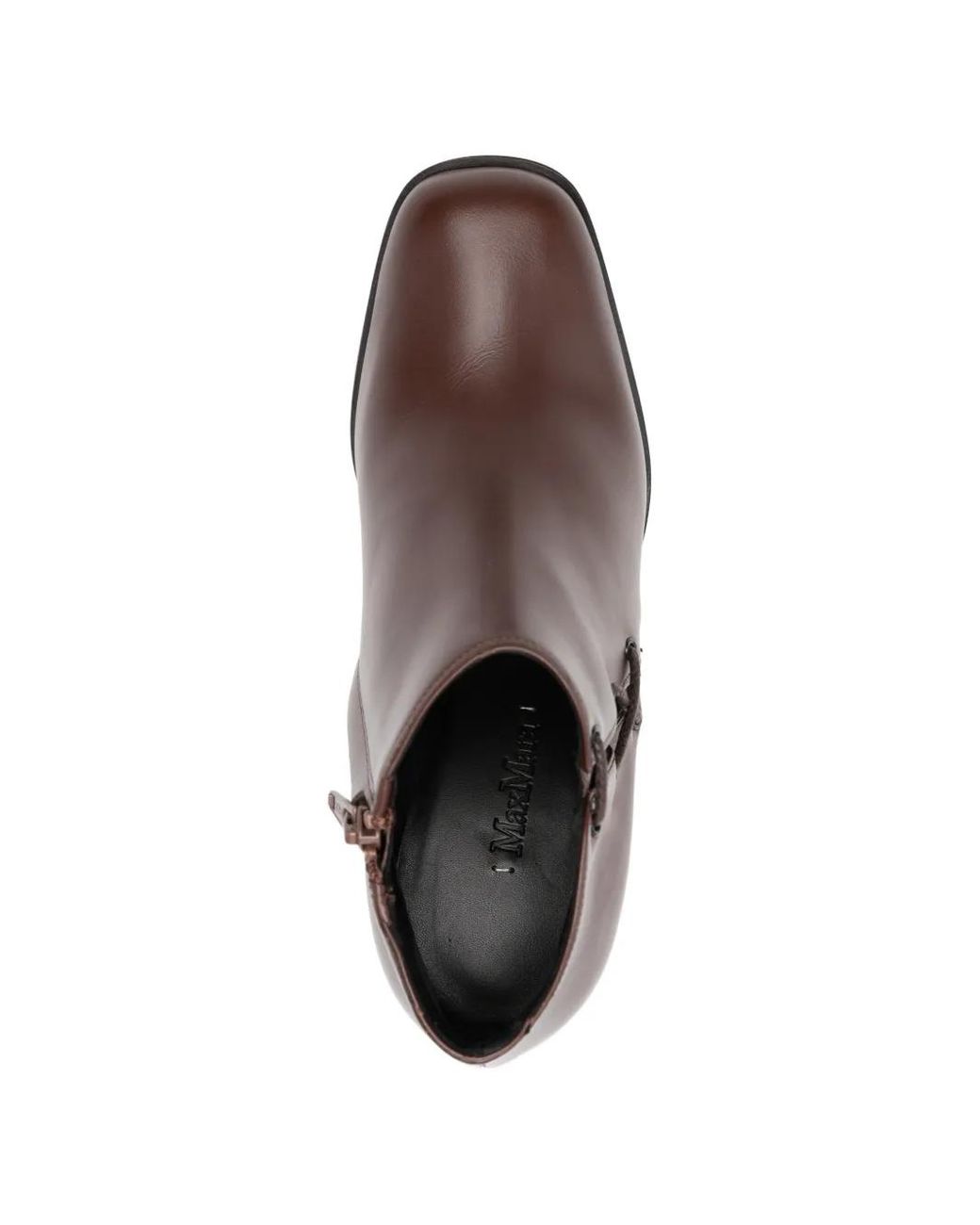 Max Mara Brown Braiday Criss-Cross Heeled Boots