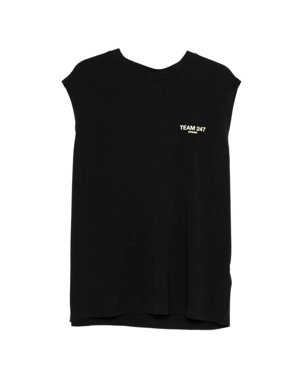 Represent Black Crew-Neck Sleeveless Vest for men