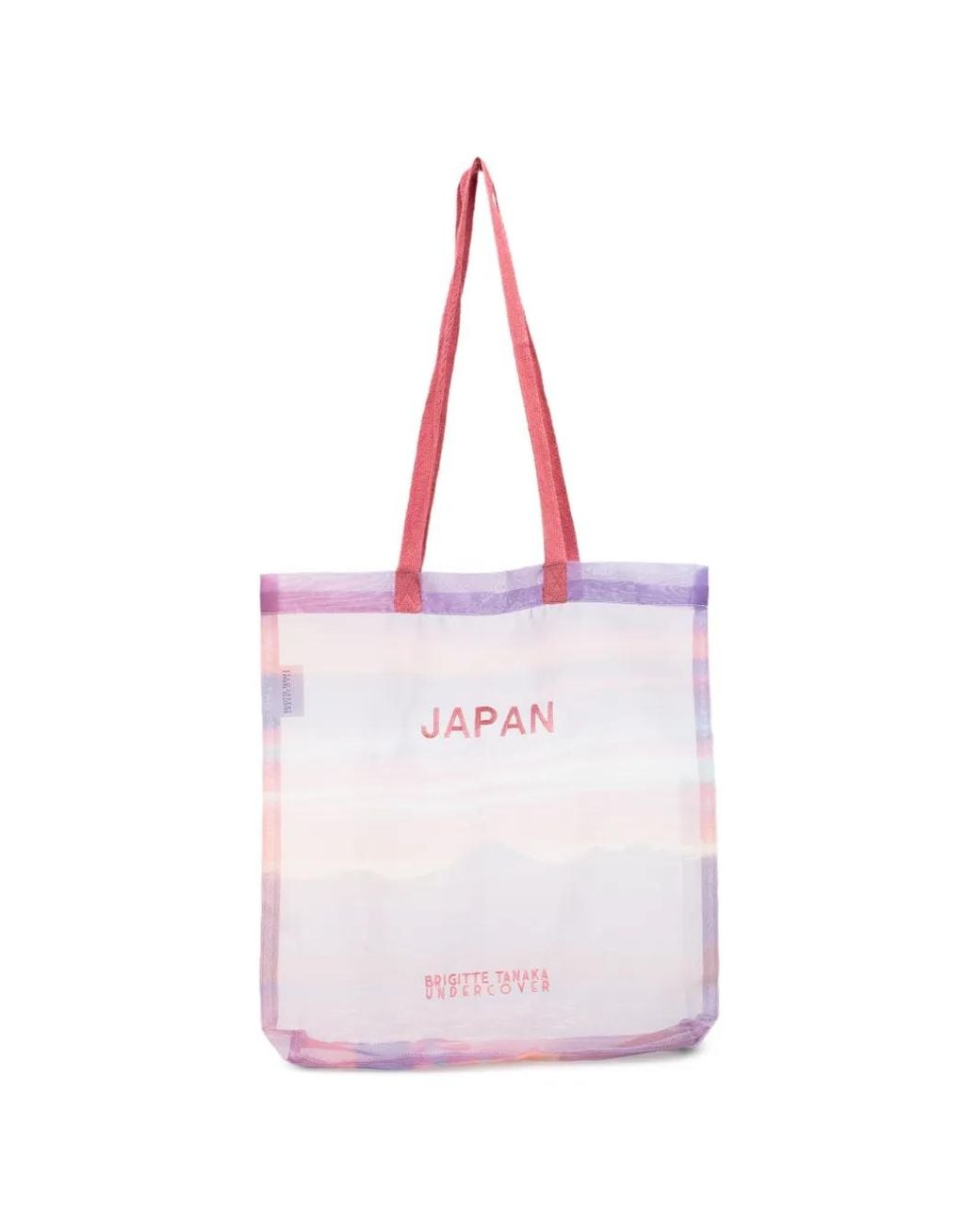 Undercover Pink Graphic-Print Sheer Tote Bag