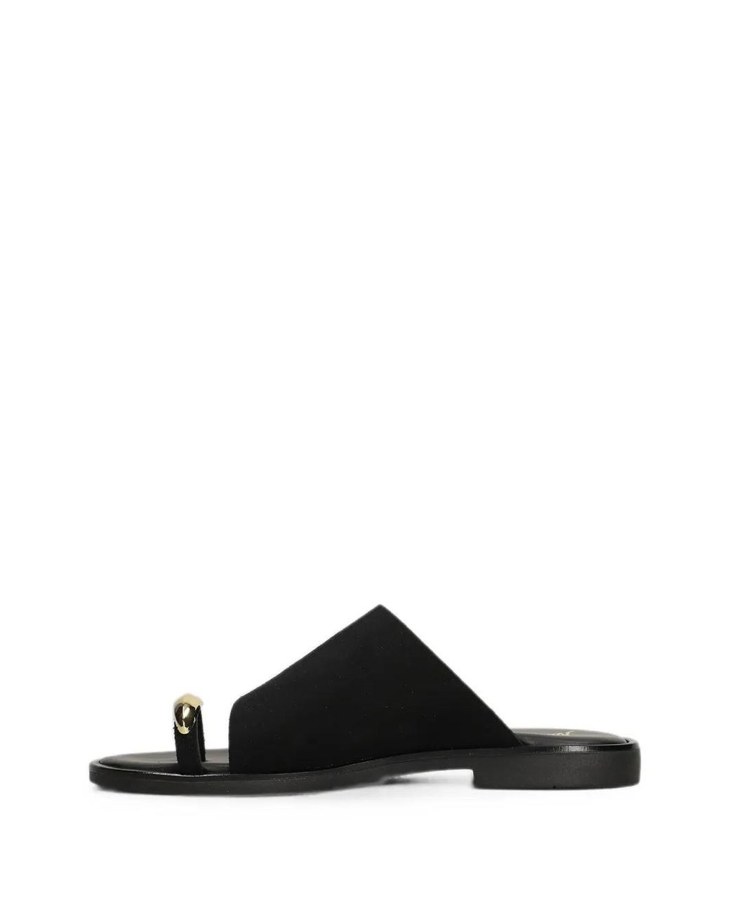 NICOLAS LAINAS Black Embellished Toe-Strap Sandals
