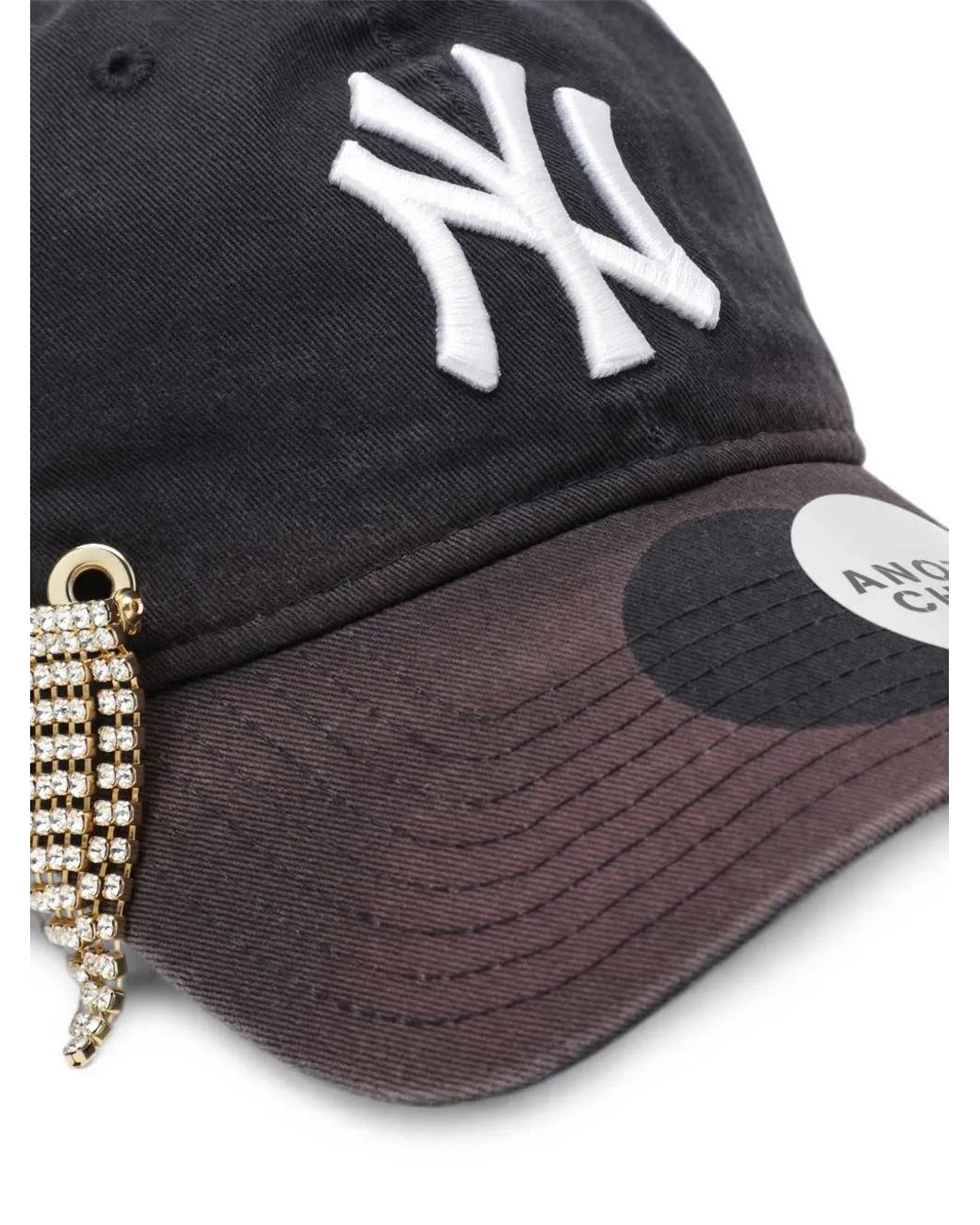 ANOTHER CHANCE Blue Embellished Logo-Embroidered Baseball Cap for men