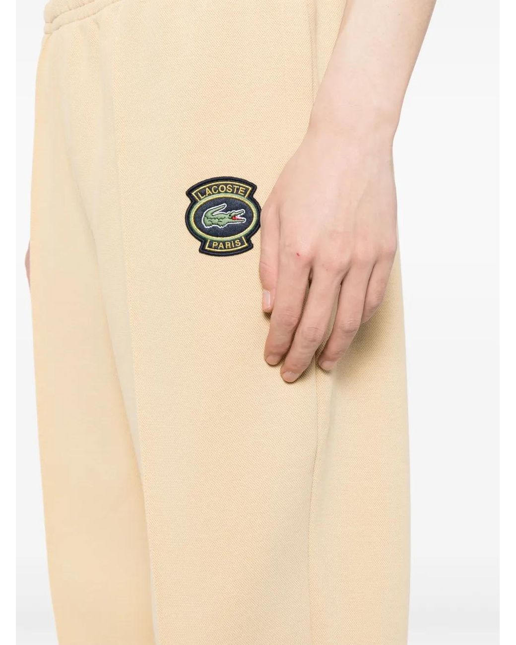 Lacoste Natural Logo-Appliqué Track Pants for men