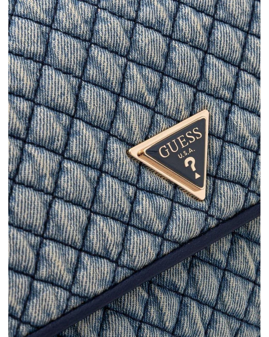 Guess Blue Gesteppte Giully Umhängetasche