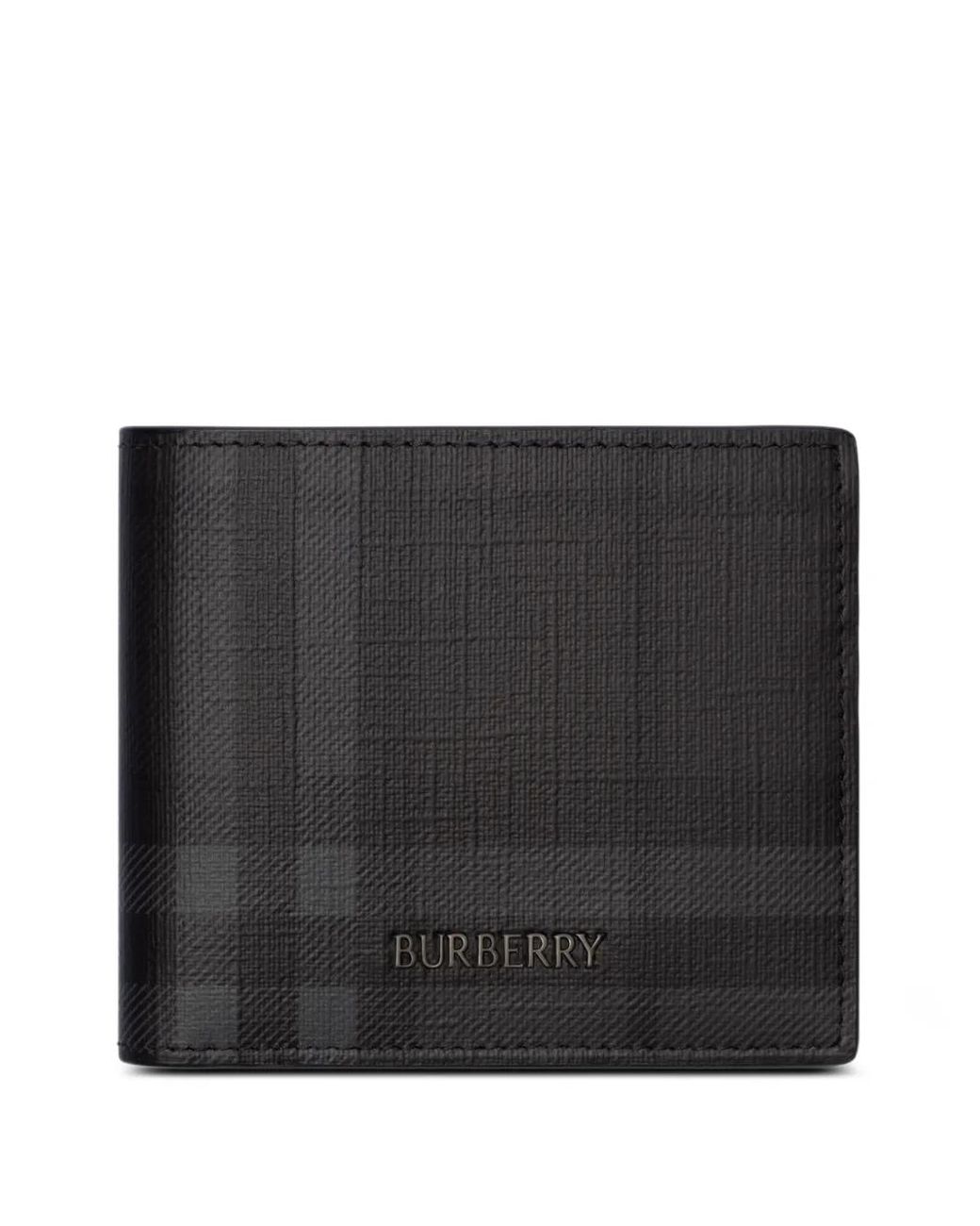 Burberry Black City Check Bifold Wallet