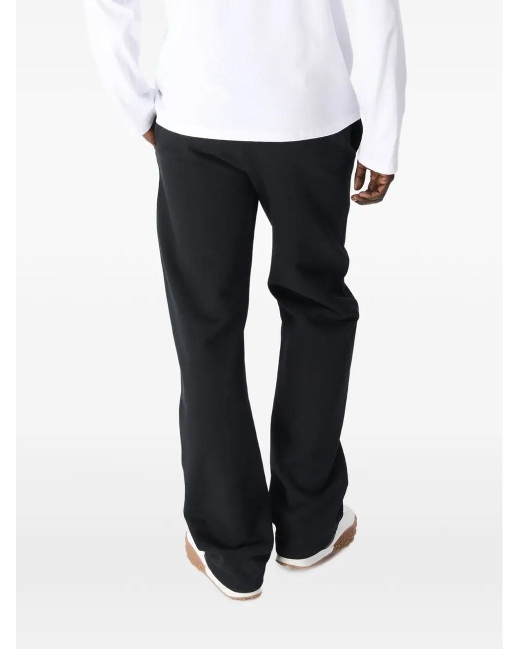 MARINE SERRE Black Moon-Logo Fleece Track Pants