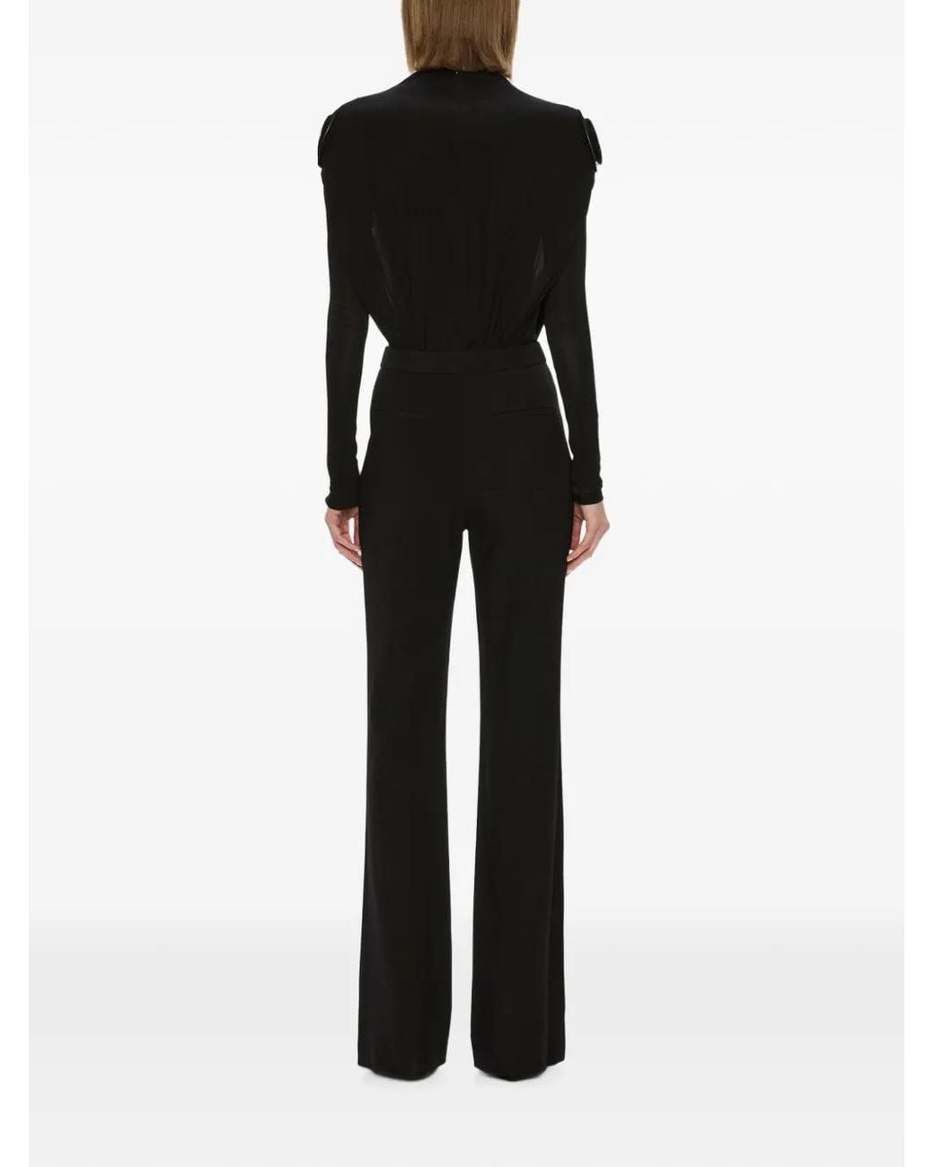 Christopher Esber Black Aurelia Sculpted Spiral Bodysuit