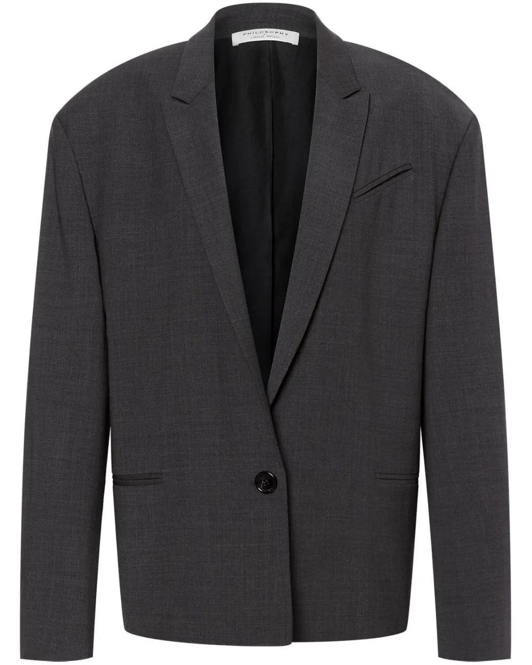 Philosophy Di Lorenzo Serafini Black Single-Breasted Blazer