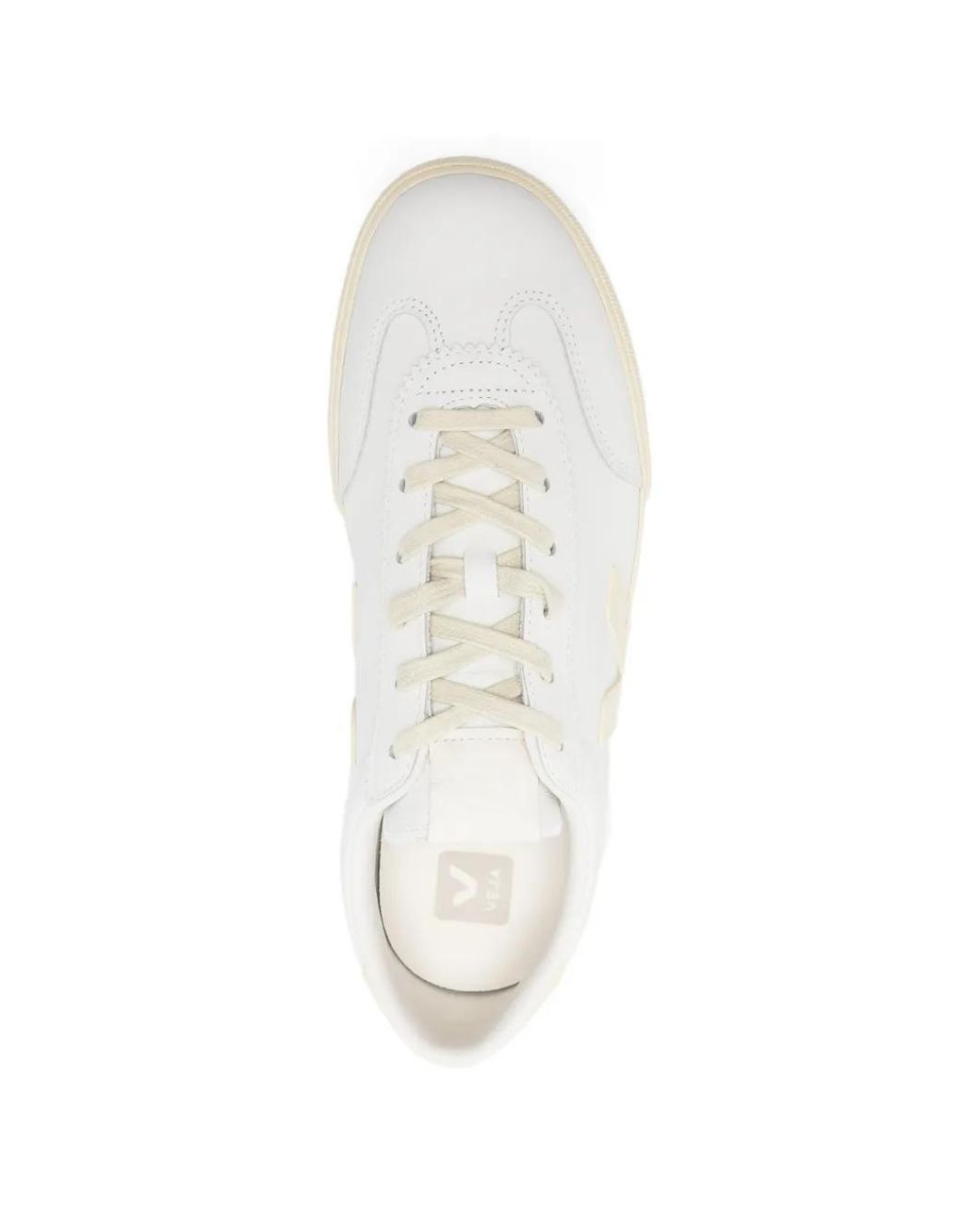 Veja White Volley Signature Leather Sneakers
