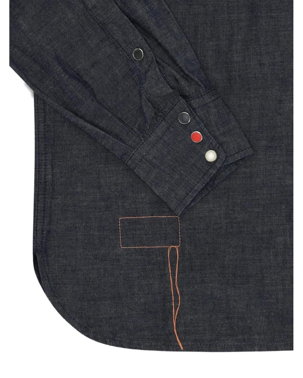 Fortela Blue Ntex Japanese-Chambray Shirt for men